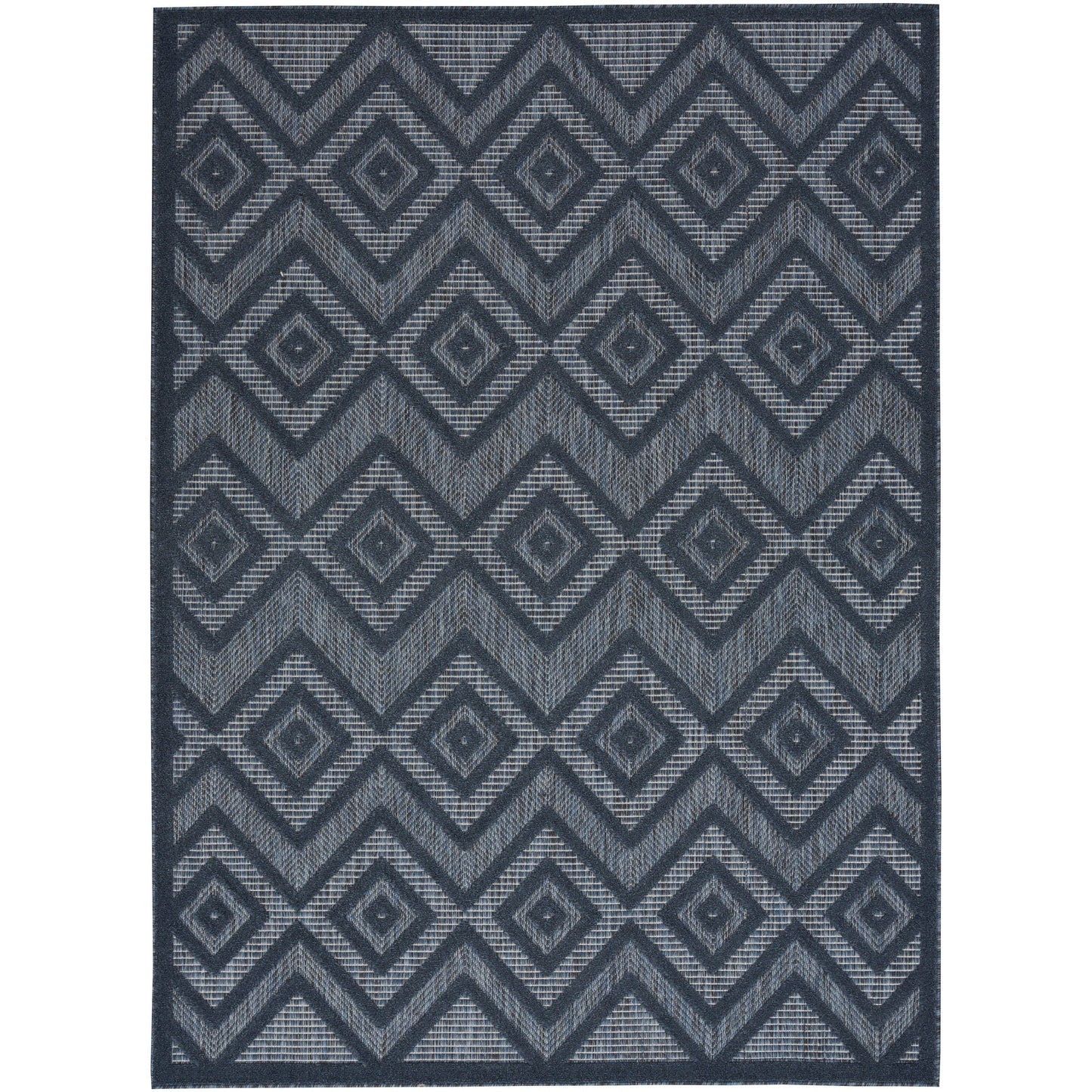Tapis Nourison polyvalent pour intérieur/extérieur à tissage plat géométrique