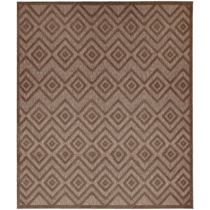 Tapis Nourison polyvalent pour intérieur/extérieur à tissage plat géométrique