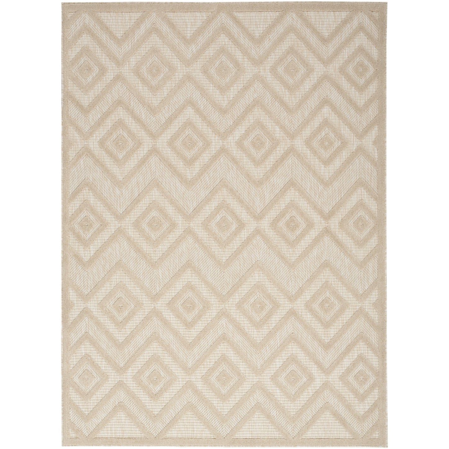 Tapis Nourison polyvalent pour intérieur/extérieur à tissage plat géométrique