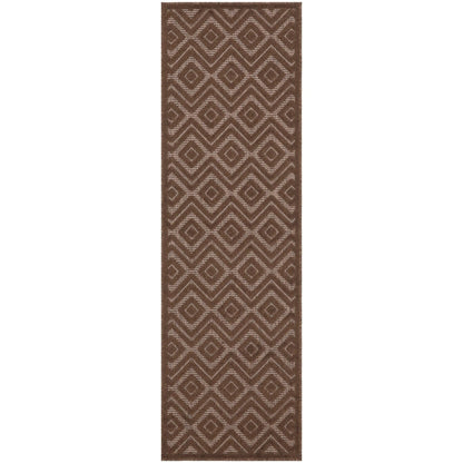 Tapis Nourison polyvalent pour intérieur/extérieur à tissage plat géométrique