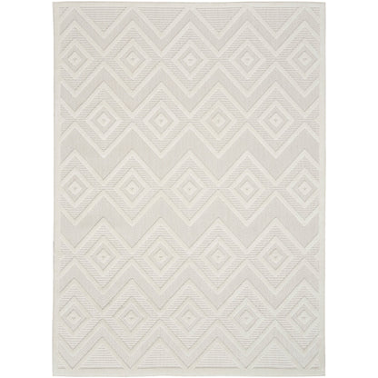 Tapis Nourison polyvalent pour intérieur/extérieur à tissage plat géométrique
