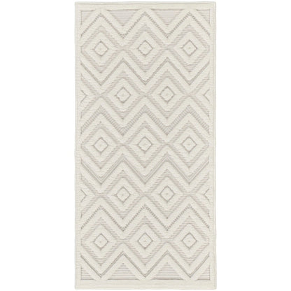 Tapis Nourison polyvalent pour intérieur/extérieur à tissage plat géométrique