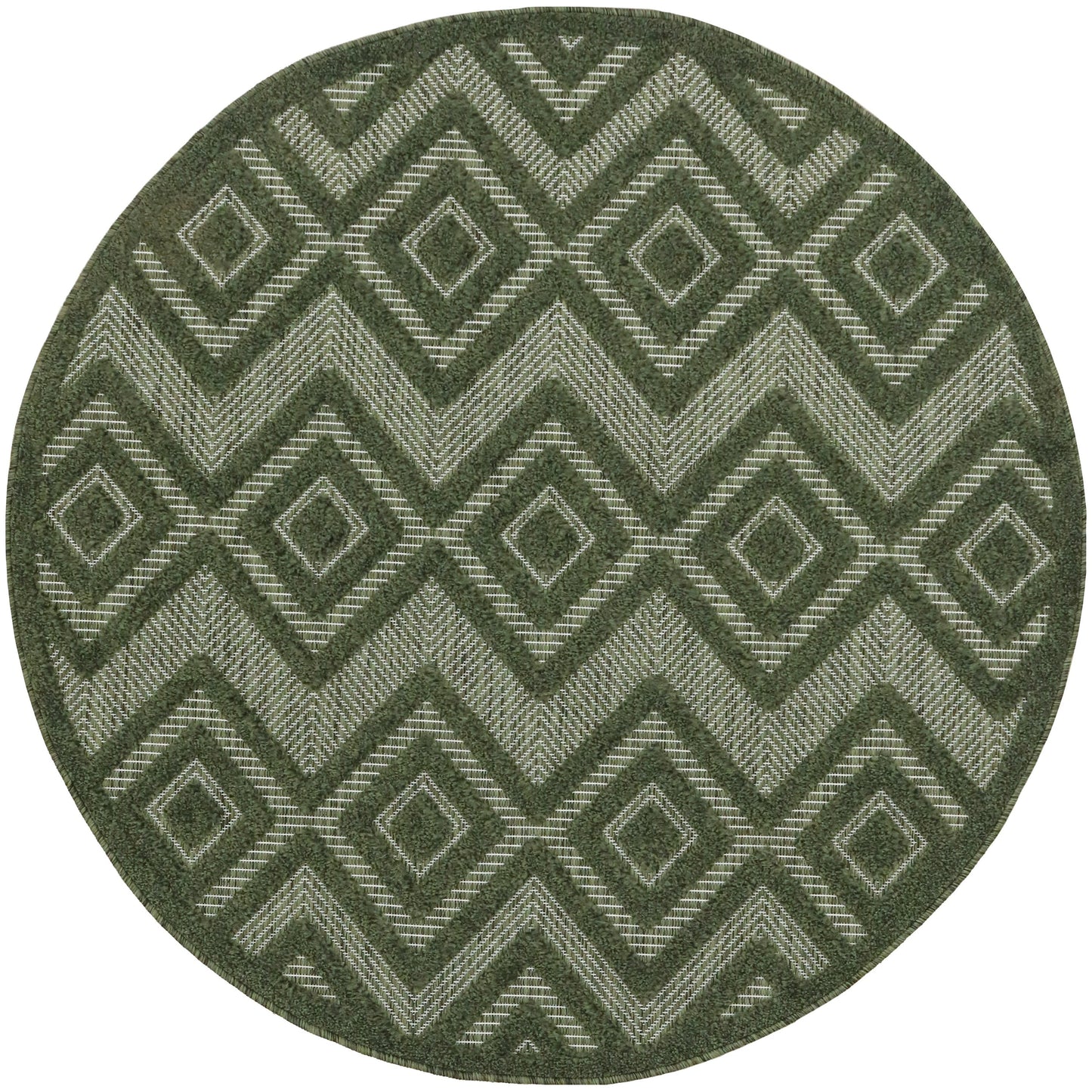 Tapis Nourison polyvalent pour intérieur/extérieur à tissage plat géométrique