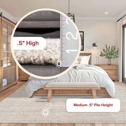 Tapis de ferme en jute uni Nuloom Ashli