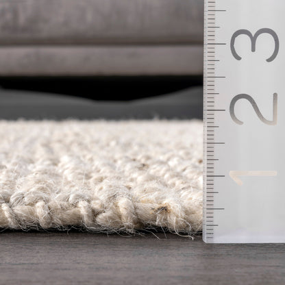 Tapis de ferme en jute uni Nuloom Ashli