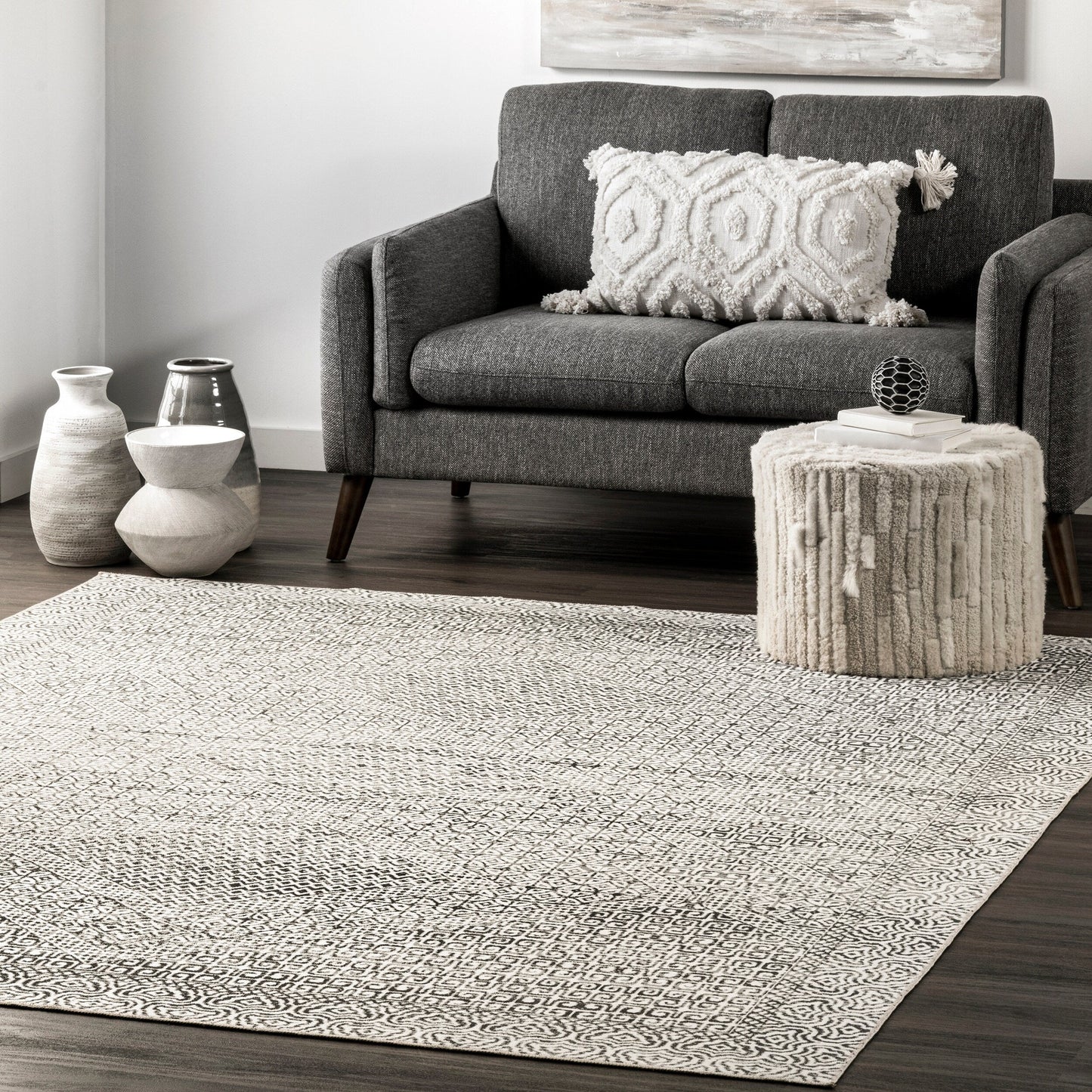 Tapis lavable en machine Nuloom Hart SpinClean Abstract Tribal