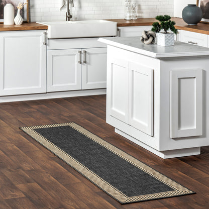 Tapis d'intérieur/extérieur Nuloom Leah Classic à bordures