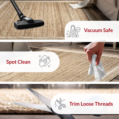 Tapis de sol Nuloom Rikki Coastal en jute tressé