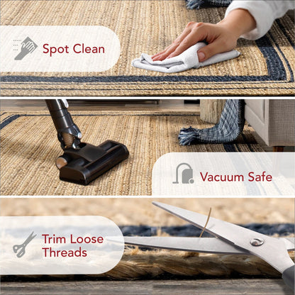 Tapis de sol Nuloom Rikki Coastal en jute tressé