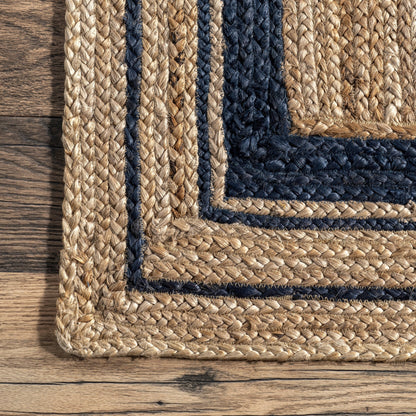 Tapis de sol Nuloom Rikki Coastal en jute tressé