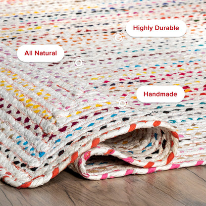 Tapis de sol bohème tressé à la main Nuloom Tammara