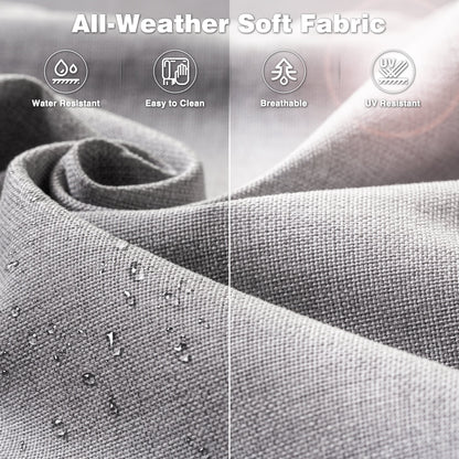 Ensemble de 8 chaises pivotantes en osier pour patio OVIOS