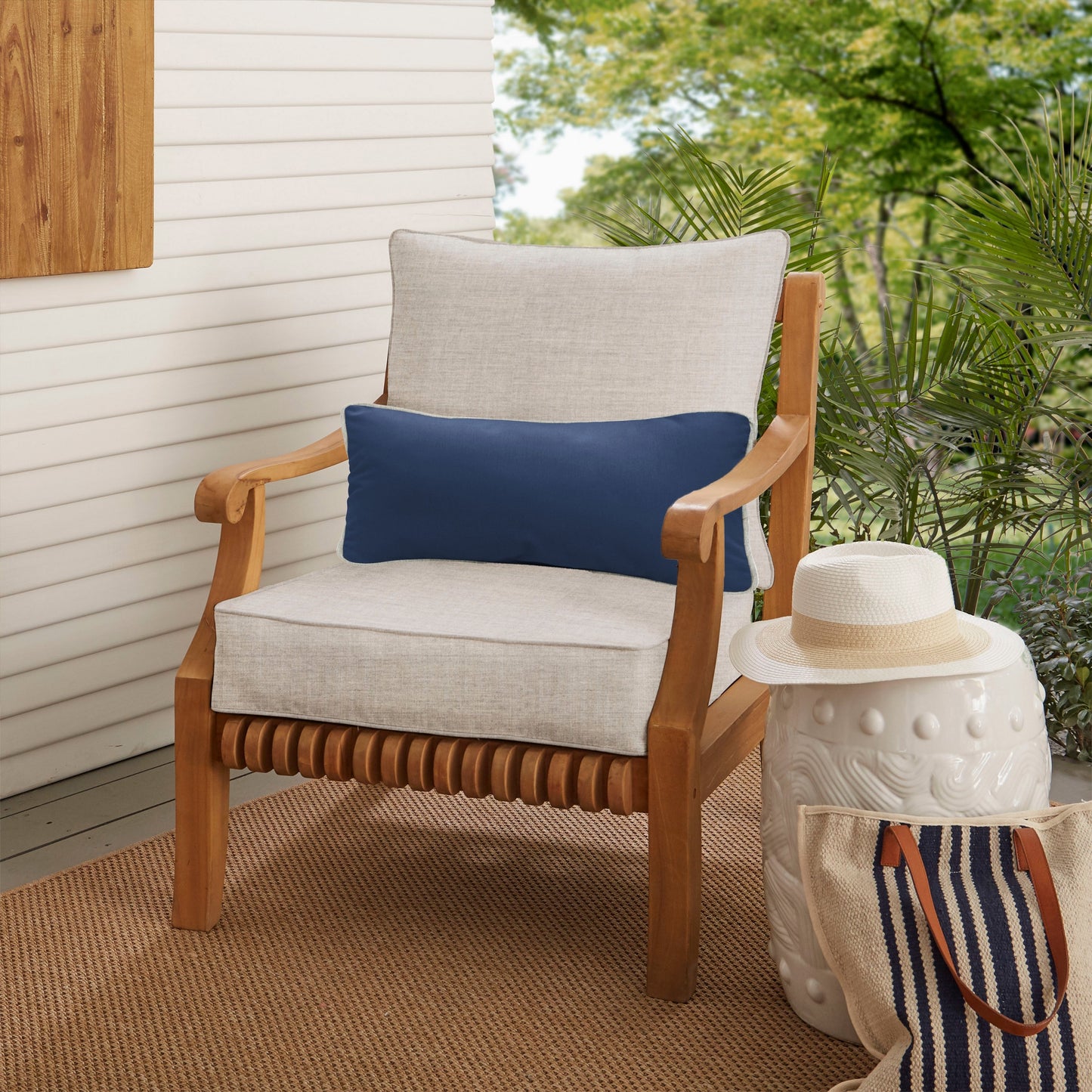 Ensemble de coussins de chaise et oreillers Oakley Sunbrella Solid pour intérieur/extérieur