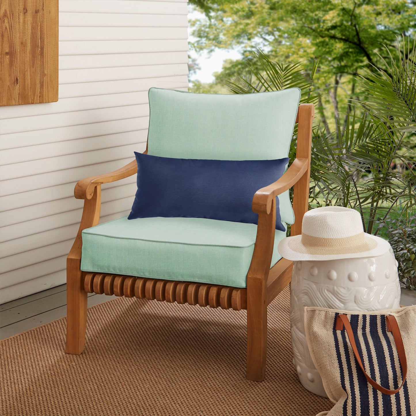 Ensemble de coussins de chaise et oreillers Oakley Sunbrella Solid pour intérieur/extérieur