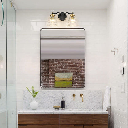 Luminaires de salle de bain modernes Ora à intensité variable, noirs et dorés