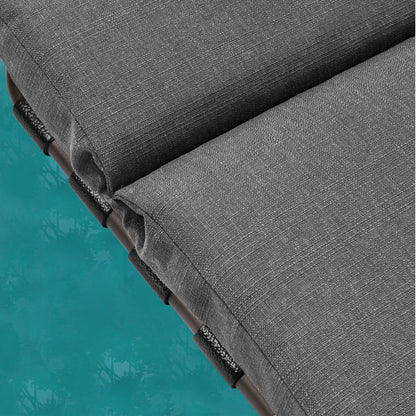Chaise longue d'extérieur réglable avec coussin, idéale pour la plage et la piscine