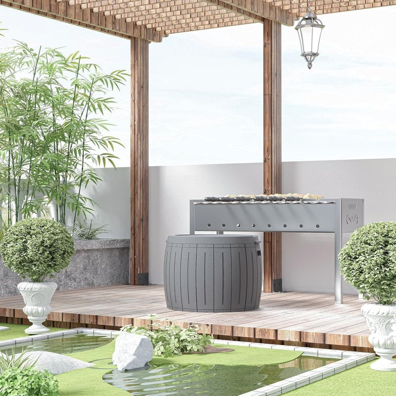 Coffre de rangement extérieur en résine avec serrure