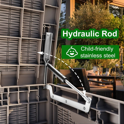 Coffre de rangement extérieur en résine avec serrure