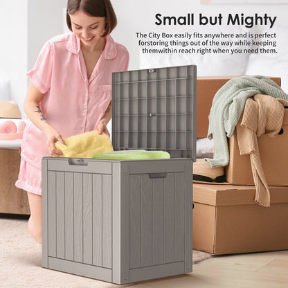 Coffre de rangement extérieur en résine avec serrure