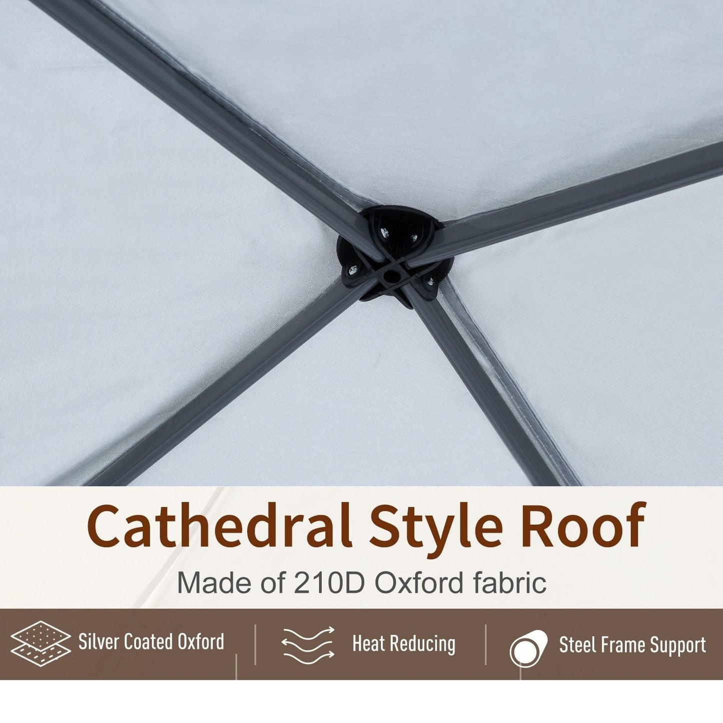 Chapiteau pliant robuste Outsunny 3 m x 3 m avec filets latéraux amovibles, montage facile, idéal pour les fêtes en extérieur.