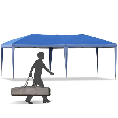 Auvent pliable robuste Outsunny avec structure solide, toit anti-UV et sac de transport pour terrasse, jardin, plage, etc.