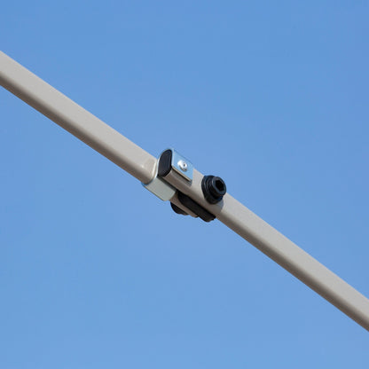 Abri pare-soleil instantané Outsunny 3,65 m x 3,65 m avec parois latérales en filet et hauteur réglable sur 3 niveaux