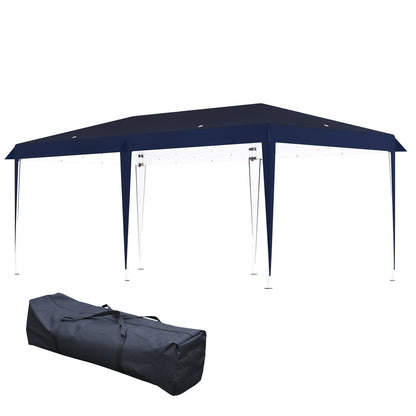 Auvent pliable robuste Outsunny avec structure solide, toit anti-UV et sac de transport pour terrasse, jardin, plage, etc.