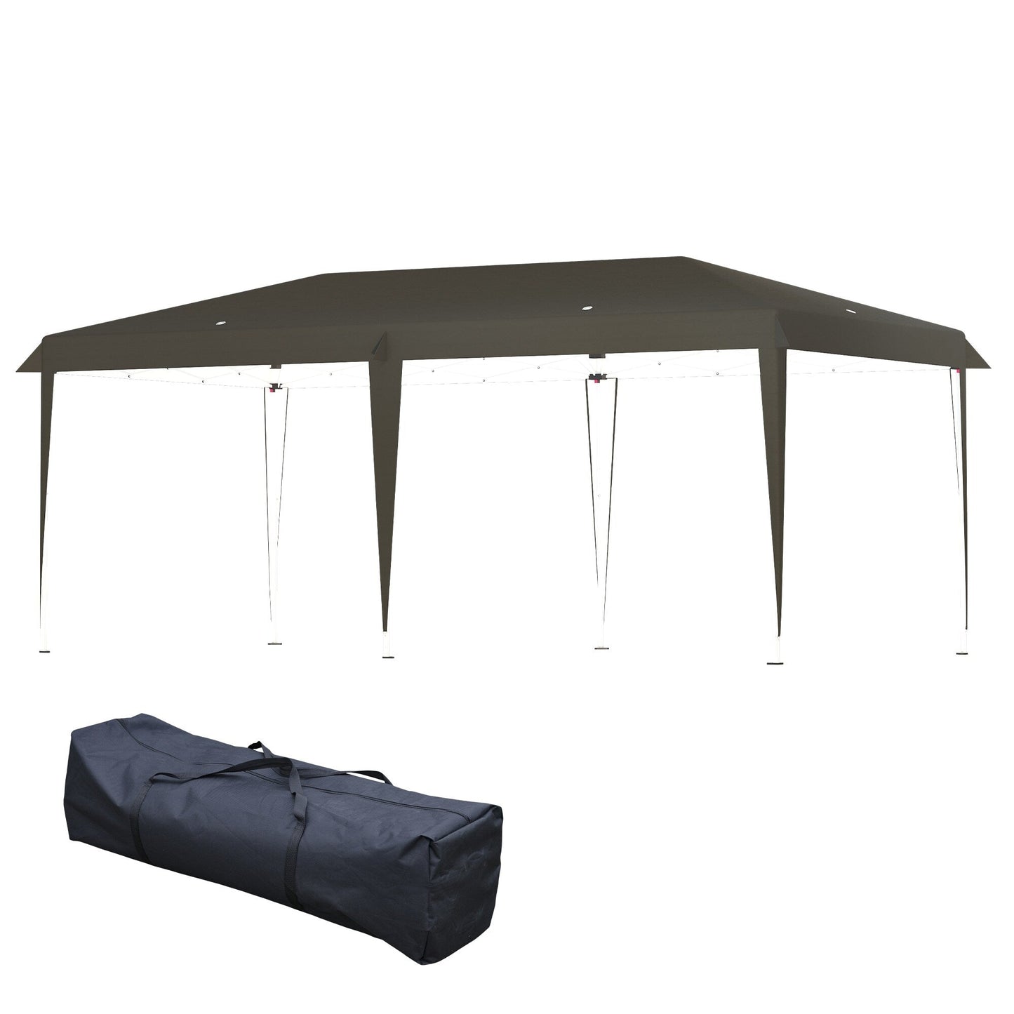 Auvent pliable robuste Outsunny avec structure solide, toit anti-UV et sac de transport pour terrasse, jardin, plage, etc.