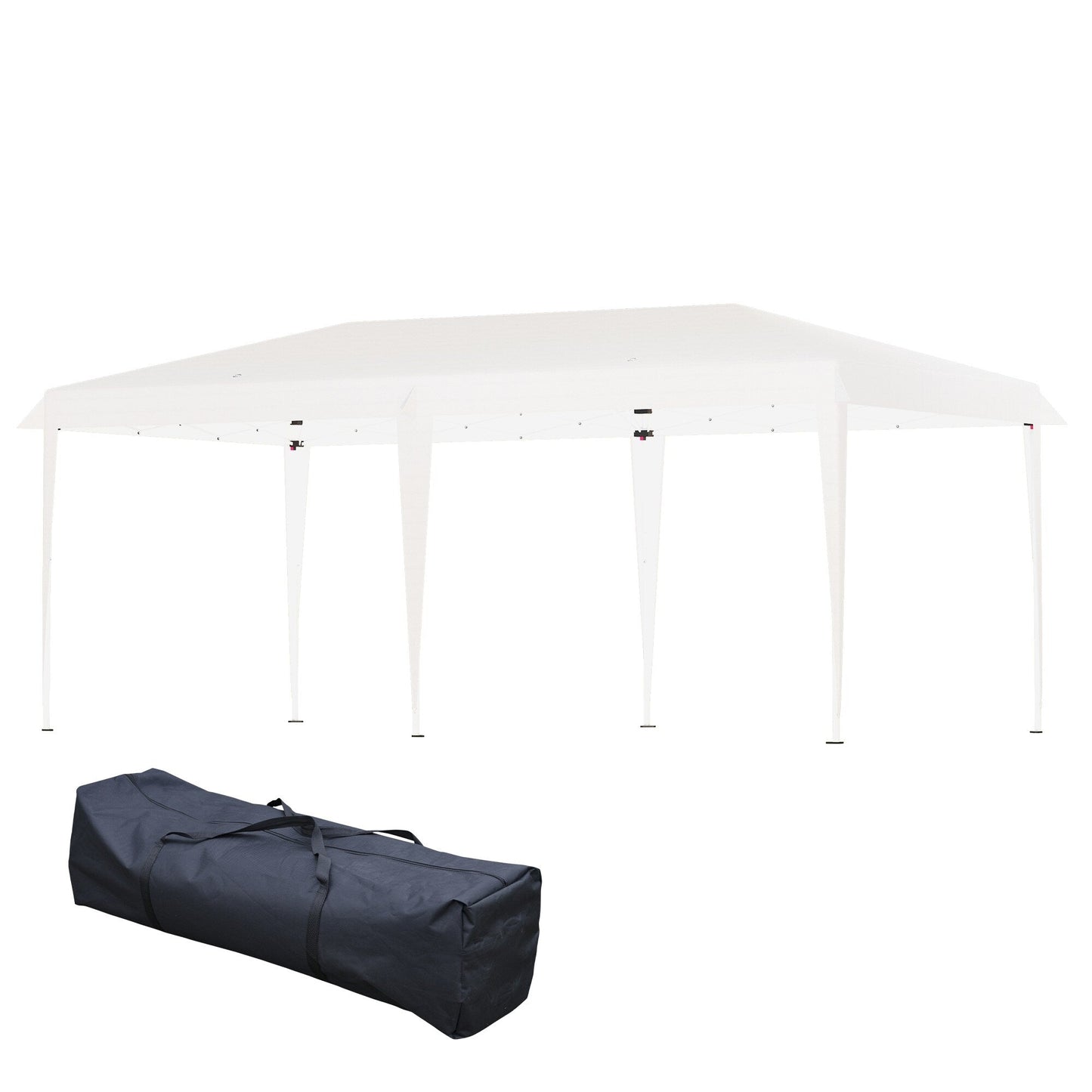 Auvent pliable robuste Outsunny avec structure solide, toit anti-UV et sac de transport pour terrasse, jardin, plage, etc.