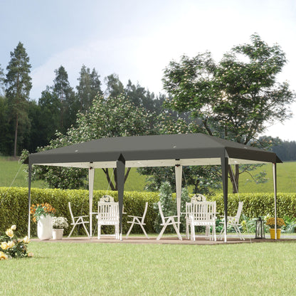 Auvent pliable robuste Outsunny avec structure solide, toit anti-UV et sac de transport pour terrasse, jardin, plage, etc.