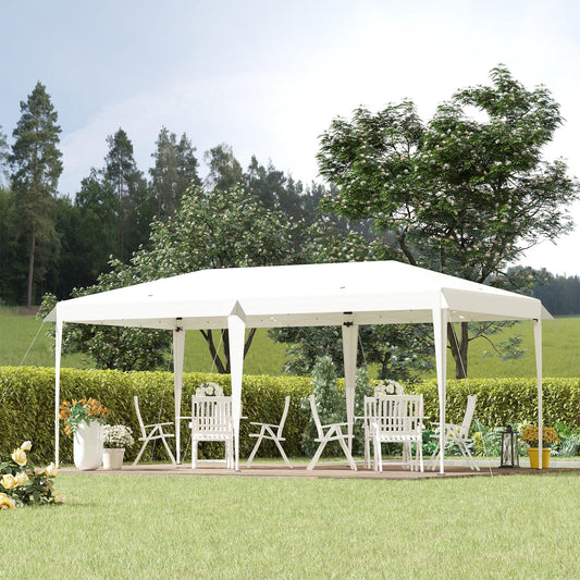 Auvent pliable robuste Outsunny avec structure solide, toit anti-UV et sac de transport pour terrasse, jardin, plage, etc.
