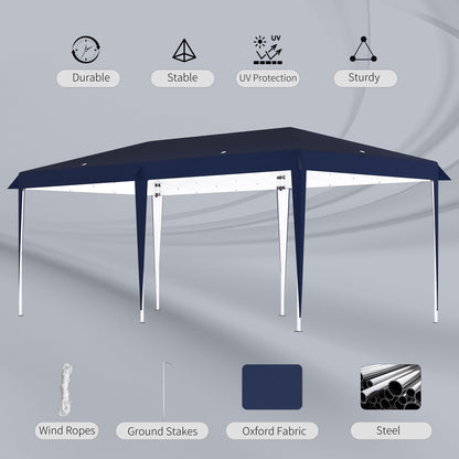 Auvent pliable robuste Outsunny avec structure solide, toit anti-UV et sac de transport pour terrasse, jardin, plage, etc.