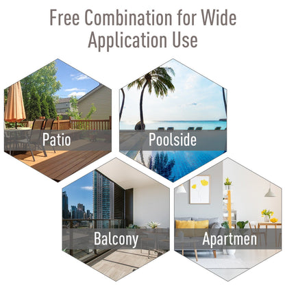 Ensemble de 4 chaises de patio pliantes Outsunny au design simple et élégant, confortables pour la terrasse, le jardin, la cour et les voyages.