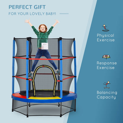 Trampoline Outsunny pour enfants de 1,5 m de diamètre avec filet, pour l'intérieur et l'extérieur, de 3 à 6 ans