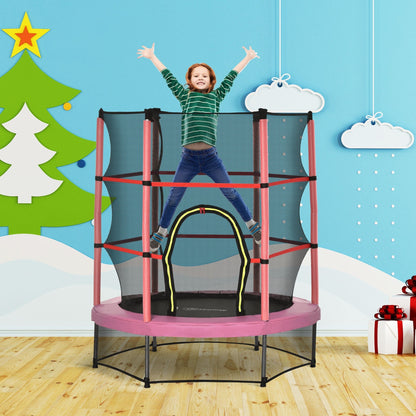 Trampoline Outsunny pour enfants de 1,5 m de diamètre avec filet, pour l'intérieur et l'extérieur, de 3 à 6 ans