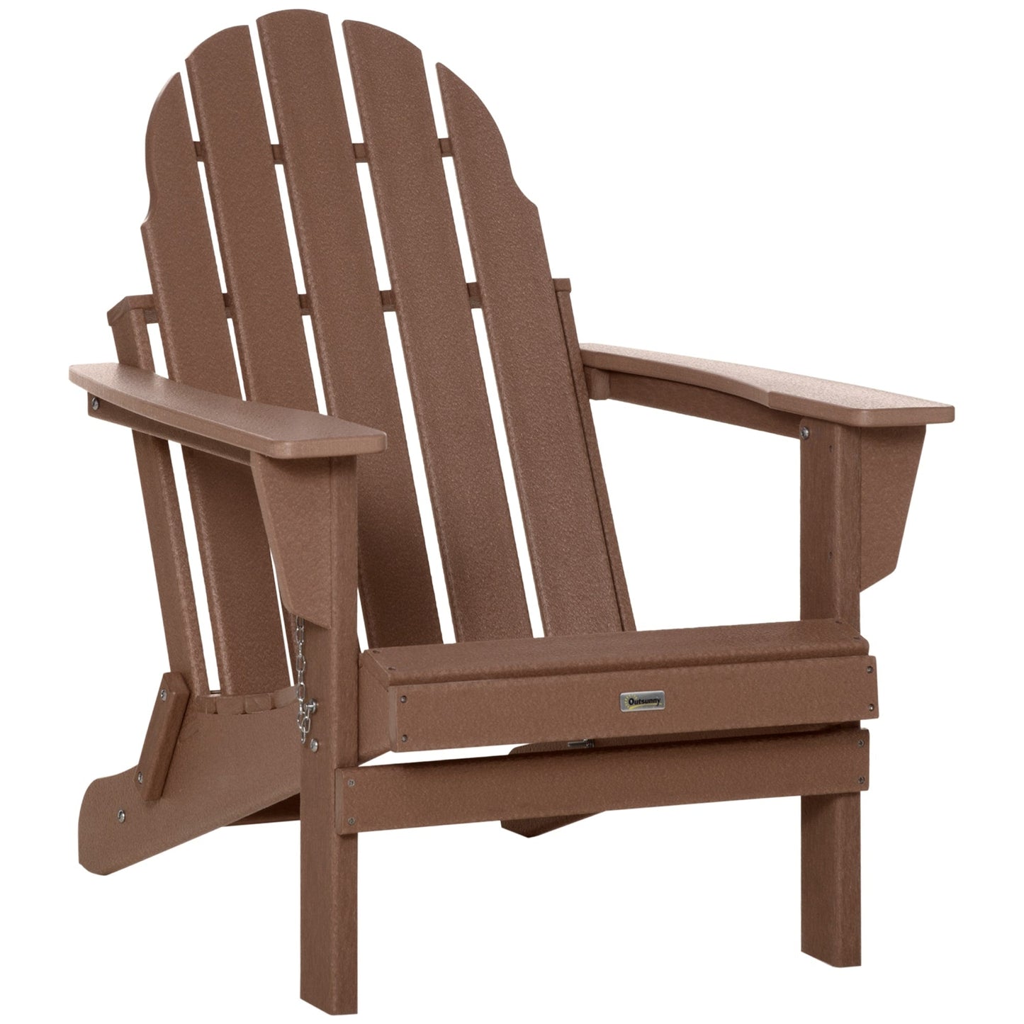 Chaise Adirondack pliante Outsunny, chaises longues d'extérieur en plastique PEHD résistant aux intempéries pour terrasse, patio et jardin