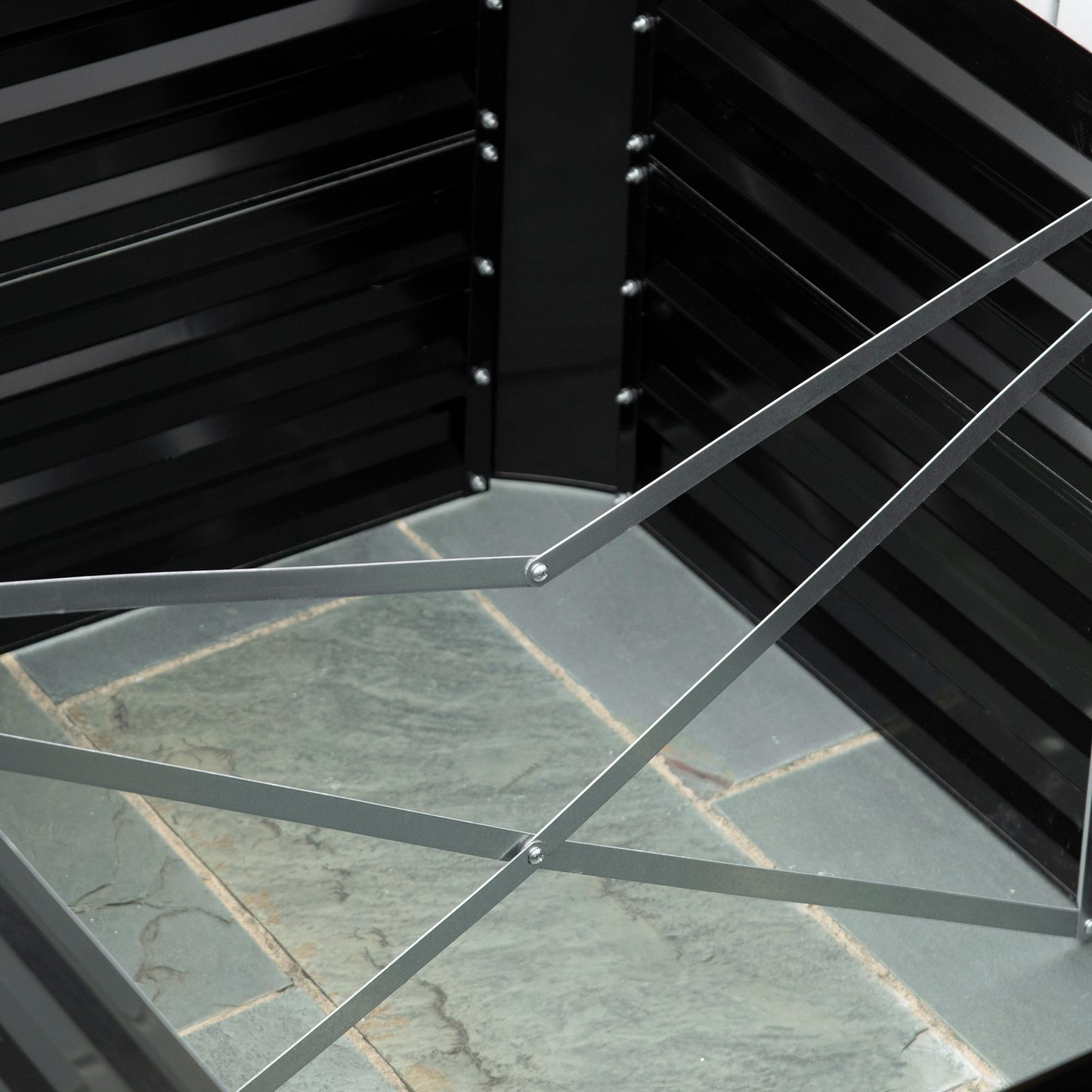 Jardinière surélevée Outsunny, 71 x 36 x 23 cm, en acier galvanisé, pour plantes d'extérieur avec tiges renforcées