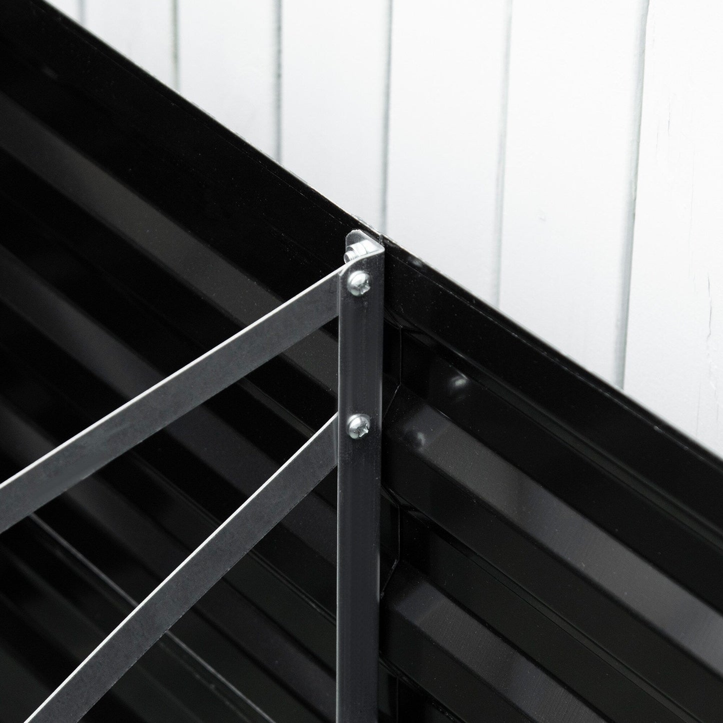 Jardinière surélevée Outsunny, 71 x 36 x 23 cm, en acier galvanisé, pour plantes d'extérieur avec tiges renforcées