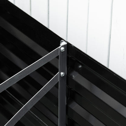 Jardinière surélevée Outsunny, 71 x 36 x 23 cm, en acier galvanisé, pour plantes d'extérieur avec tiges renforcées