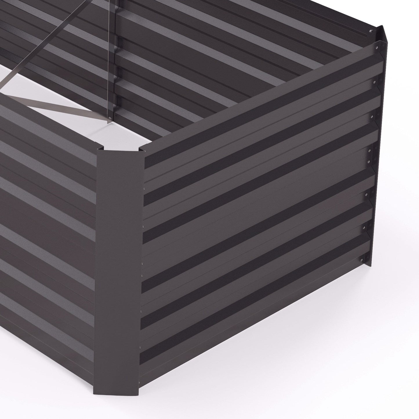 Jardinière surélevée Outsunny, 71 x 36 x 23 cm, en acier galvanisé, pour plantes d'extérieur avec tiges renforcées