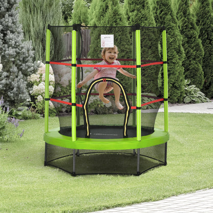 Trampoline Outsunny pour enfants de 1,5 m de diamètre avec filet, pour l'intérieur et l'extérieur, de 3 à 6 ans