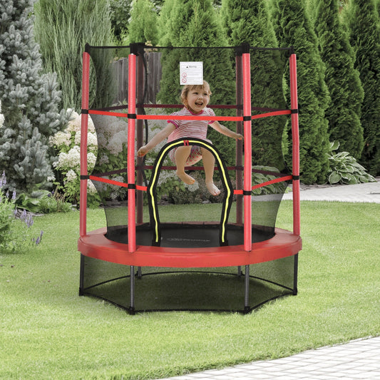 Trampoline Outsunny pour enfants de 1,5 m de diamètre avec filet, pour l'intérieur et l'extérieur, de 3 à 6 ans