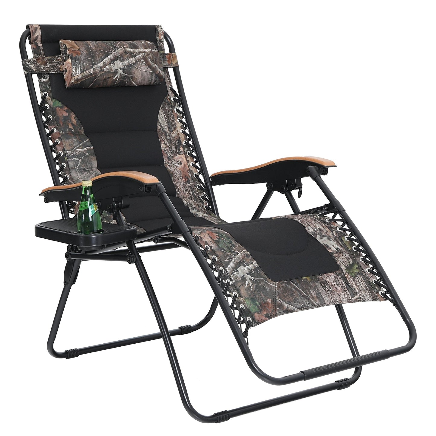 Fauteuil lounge XL surdimensionné rembourré zéro gravité avec accoudoirs plus larges, inclinable et porte-gobelet - Non disponible