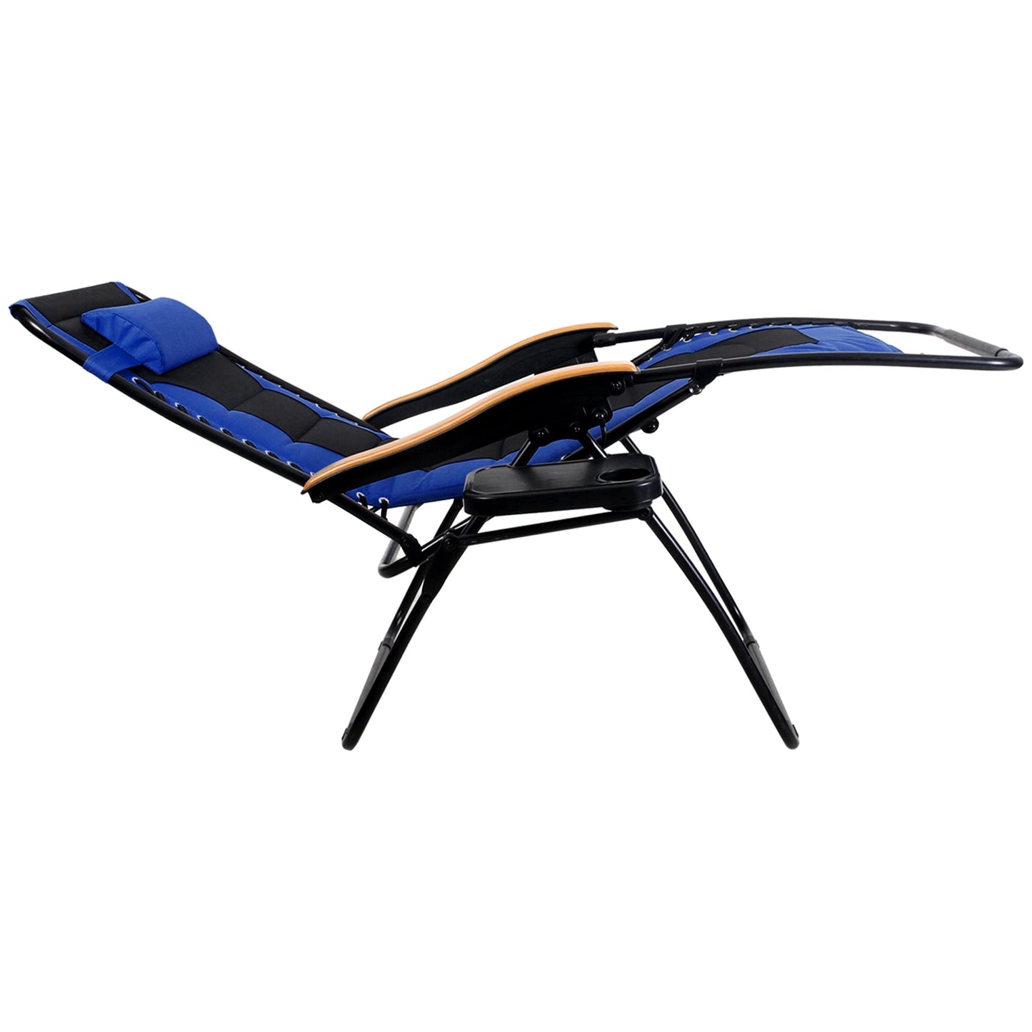 Fauteuil lounge XL surdimensionné rembourré zéro gravité avec accoudoirs plus larges, inclinable et porte-gobelet - Non disponible