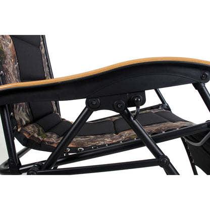 Fauteuil lounge XL surdimensionné rembourré zéro gravité avec accoudoirs plus larges, inclinable et porte-gobelet - Non disponible