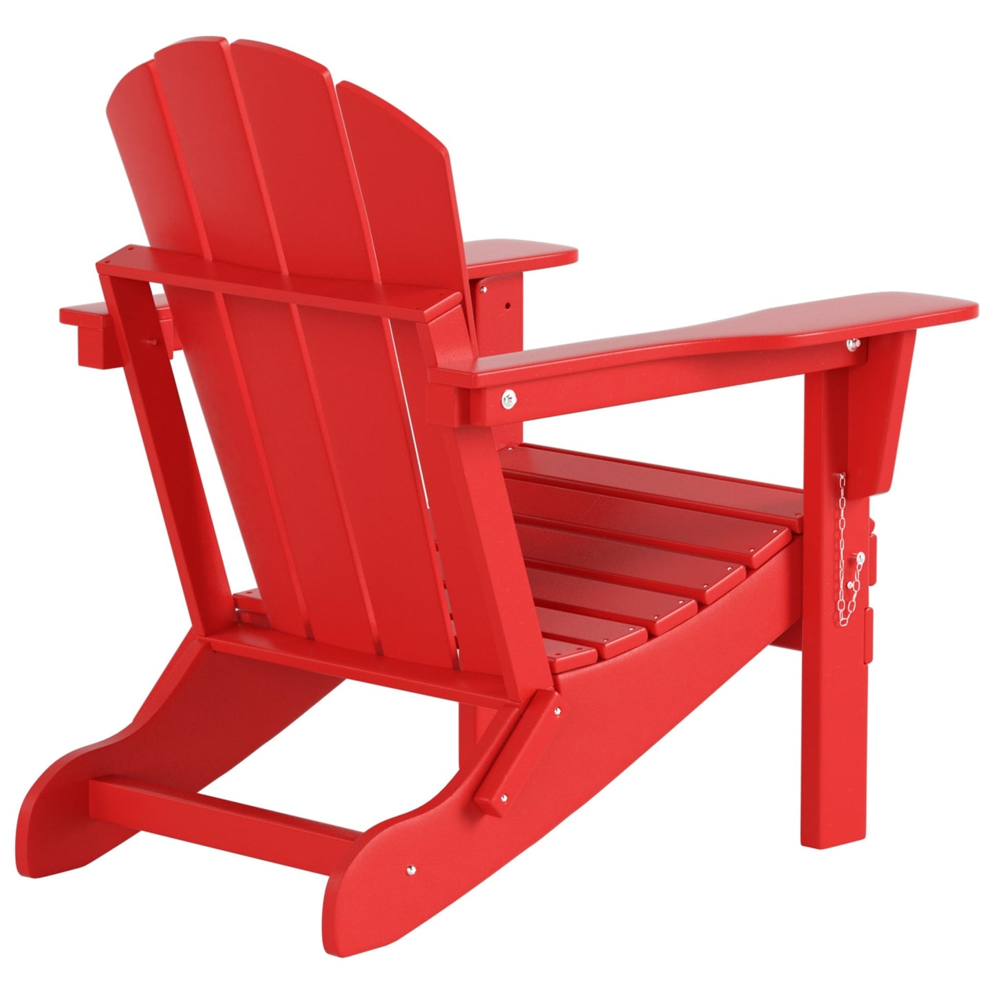 Chaise Adirondack pliable d'extérieur Polytrends Laguna HDPE résistante aux intempéries avec repose-pieds (ensemble de 2 pièces)