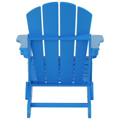 Chaise Adirondack pliable d'extérieur Polytrends Laguna HDPE résistante aux intempéries avec repose-pieds (ensemble de 2 pièces)