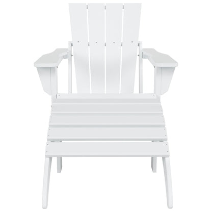 Chaise Adirondack pliable d'extérieur Polytrends Laguna HDPE résistante aux intempéries avec repose-pieds (ensemble de 2 pièces)