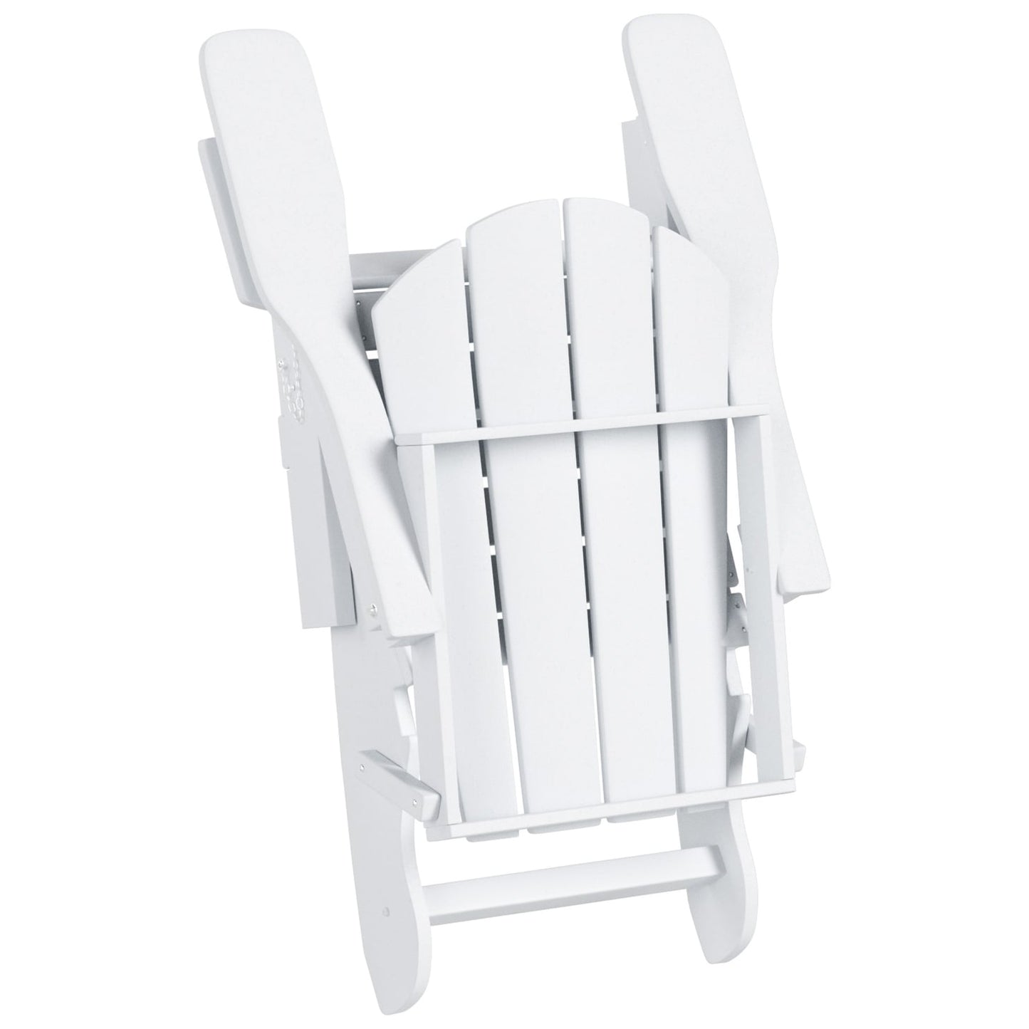 Chaise Adirondack pliable d'extérieur Polytrends Laguna HDPE résistante aux intempéries avec repose-pieds (ensemble de 2 pièces)