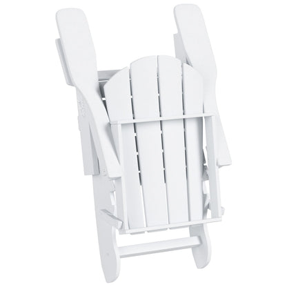 Chaise Adirondack pliable d'extérieur Polytrends Laguna HDPE résistante aux intempéries avec repose-pieds (ensemble de 2 pièces)